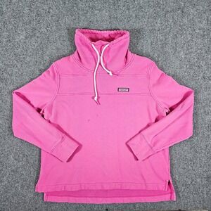 Vineyard Vines Martha's Vineyard Mockneck Pullover Sweatshirt Pink Women L Flaws